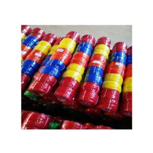 Carton de 100 rouleaux de corde N°2 en polypropylène blanc/bleu/rouge