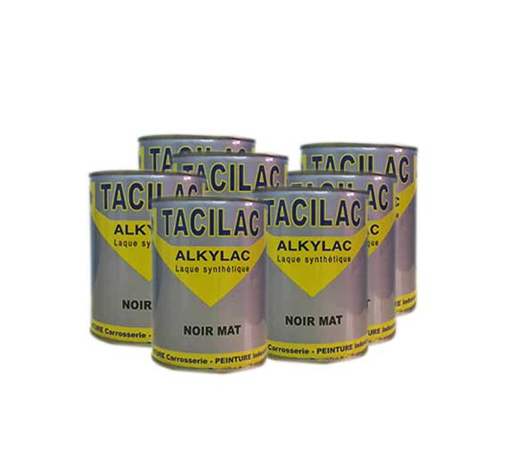 Carton de 12 boites Tacilac alkylac noir mat 1kg